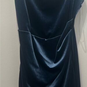 Windsor One Shoulder Navy Dress
